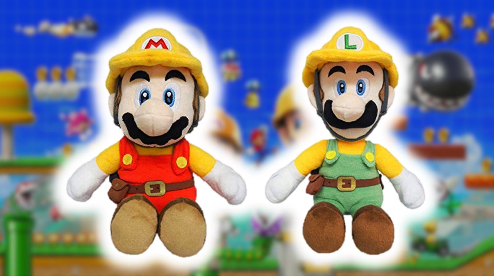 Disponibili i peluches di Mario e Luigi di Super Mario Maker 2!