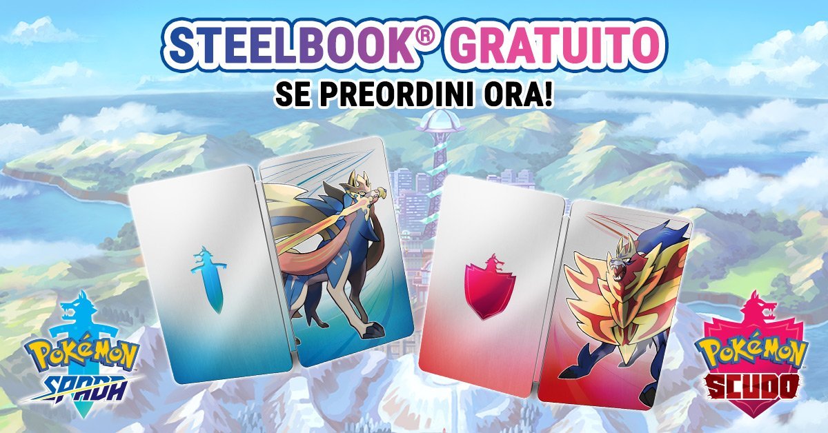 Ricevi uno SteelBook in omaggio preordinando Pokémon Spada e Scudo dal Nintendo eShop!