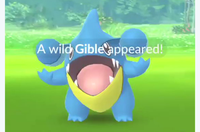 Pokémon GO: appare con grande sorpresa Gible Cromatico selvatico!