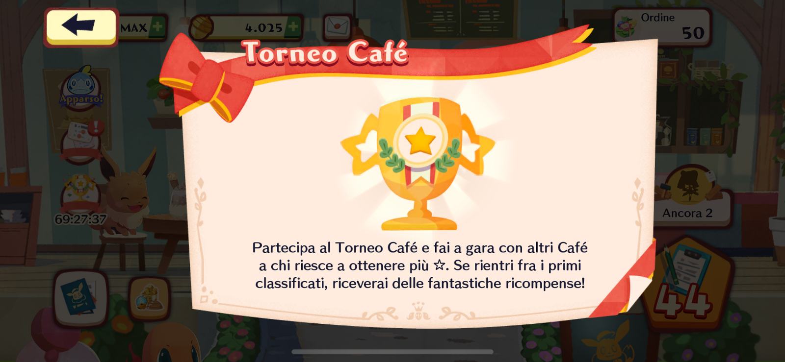 Ha inizio il torneo Café su Pokémon Café Mix!