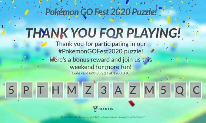 Codice Promozionale Pokémon GO