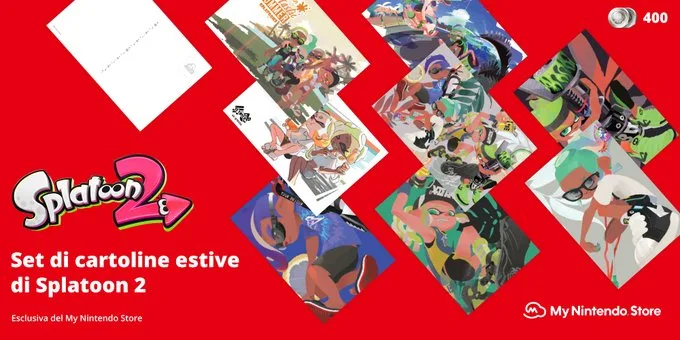Splatoon 2: un set di cartoline esclusive disponibile come ricompensa su My Nintendo!