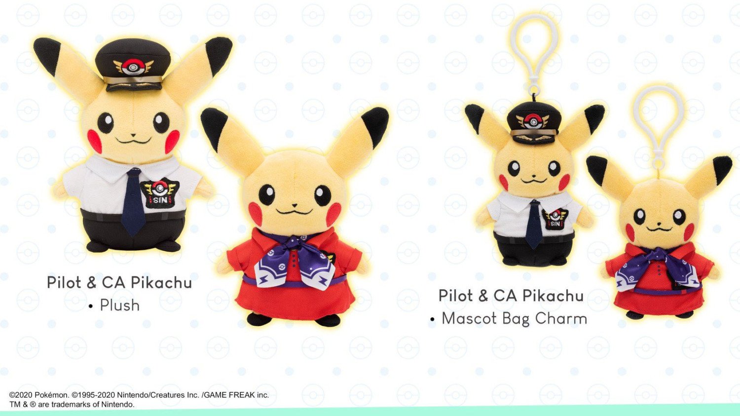 In arrivo al Pokémon Center di Singapore i peluche di Pikachu Pilota e Assistente di Volo!
