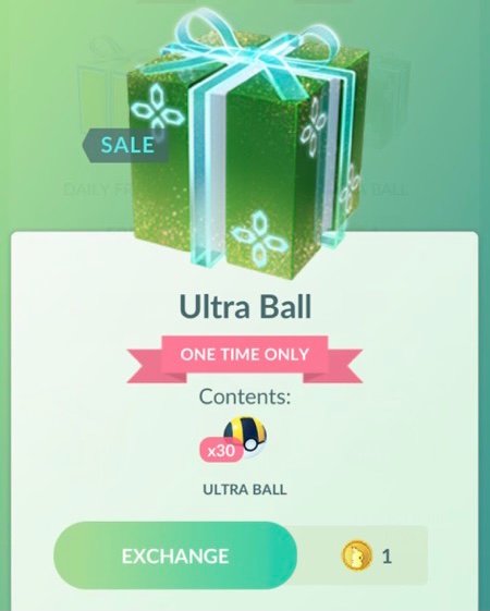 Pokémon GO: disponibile il pacco contenente 30 Ultra Ball al costo di 1 Pokémoneta!