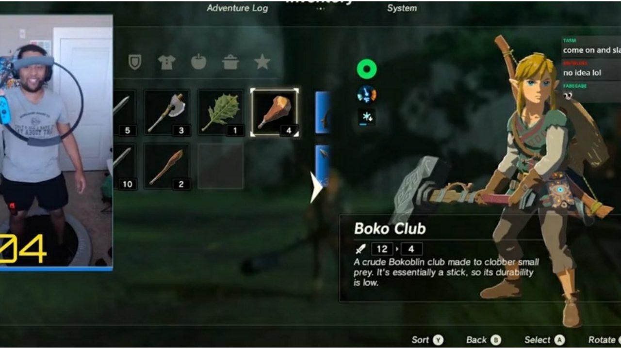 Giocare a The Legend of Zelda: Breath of the Wild con il Ring Fit è possibile, grazie a una mod