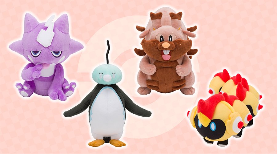 In arrivo i peluche di Toxel, Eiscue, Greedent e Falinks nei Pokémon Center