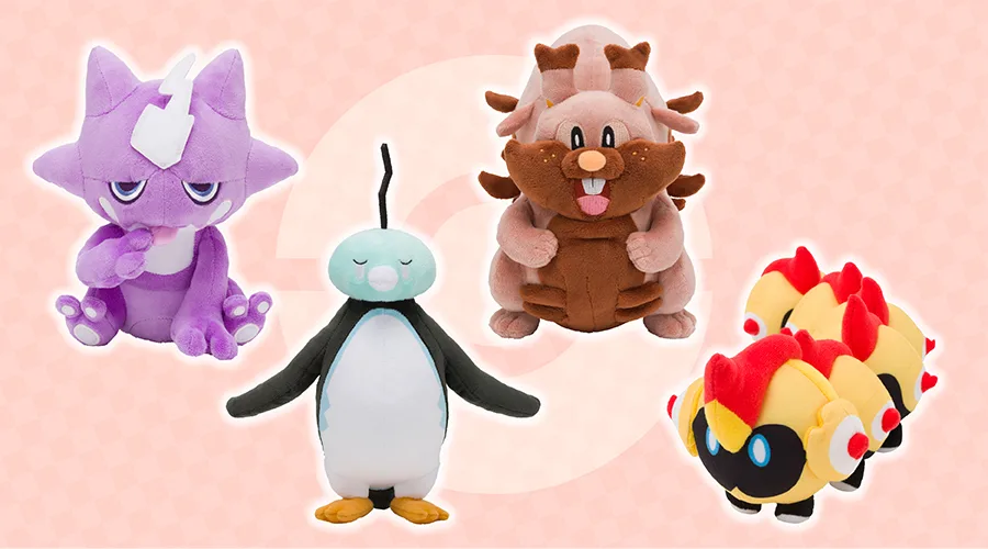 In arrivo i  peluche di Toxel, Eiscue, Greedent e Falinks nei Pokémon Center