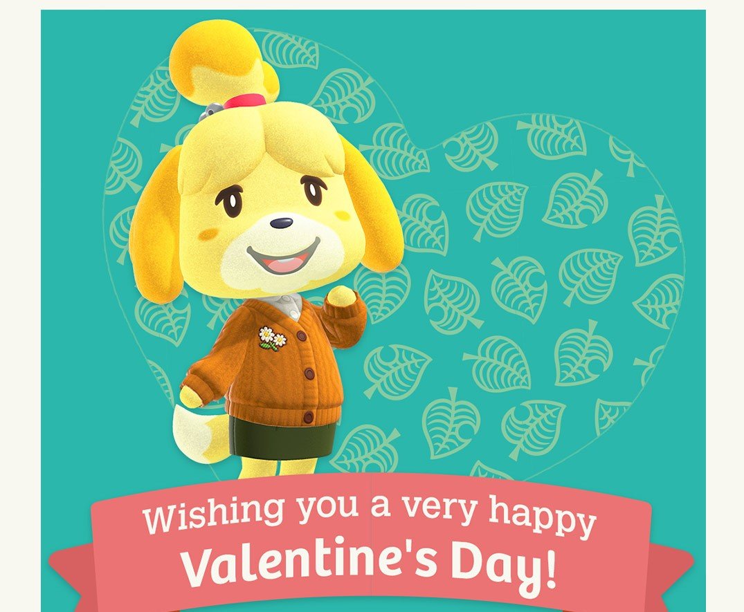 Nintendo regala delle eCards di Animal Crossing: New Horizons per San Valentino!