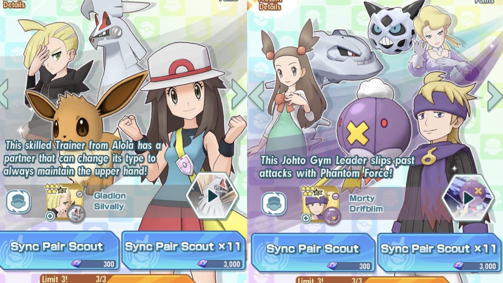 Pokémon Masters EX: Tornano Leaf, Iridio, Angelo, Jasmine e Frida nell’Unicerca VIP!