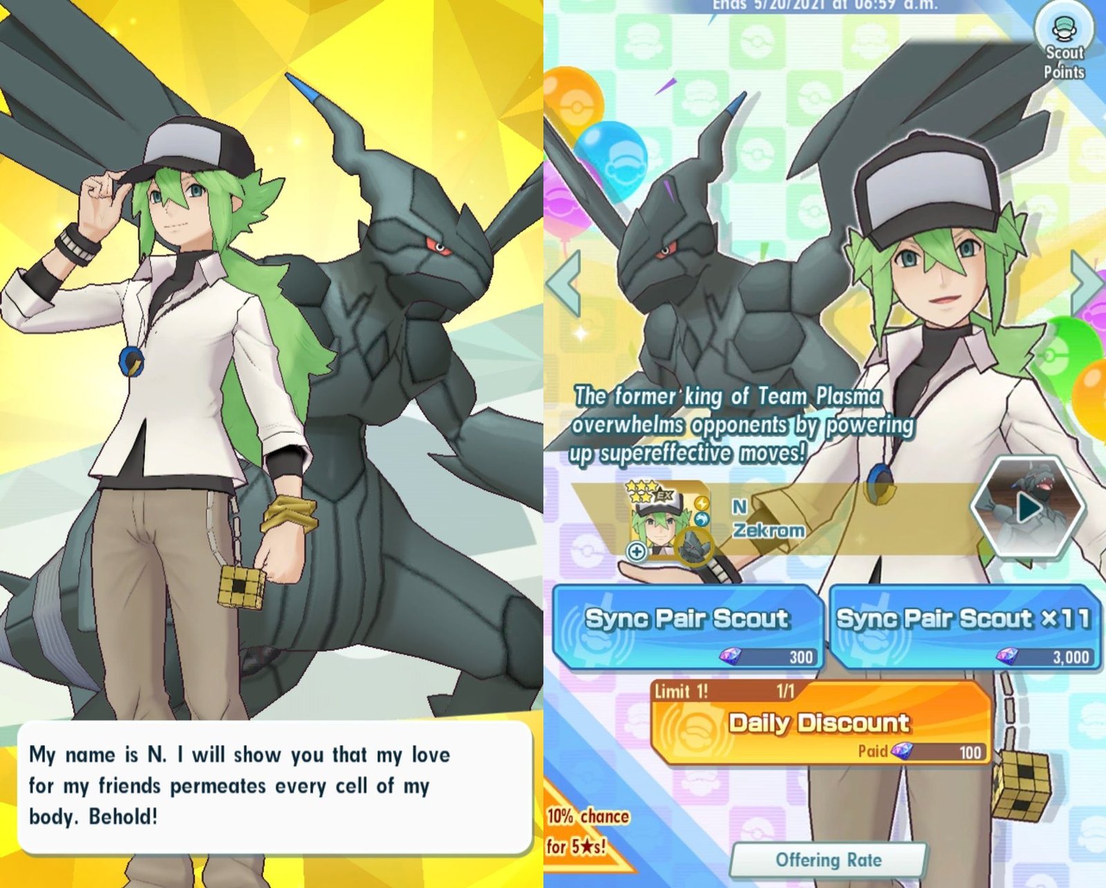 Pokémon Masters EX: torna l’Unità di N nell’Unicerca Masterparty