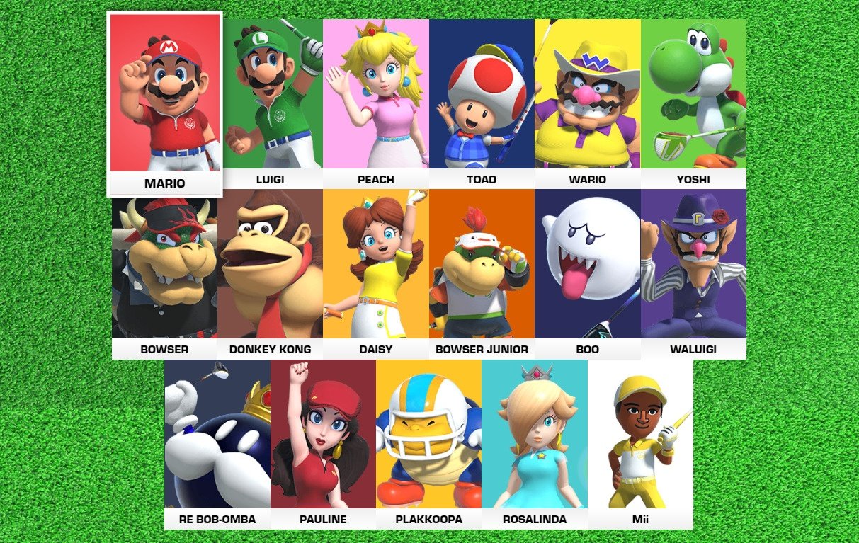 Mario Golf: Super Rush, scopriamo i personaggi giocabili