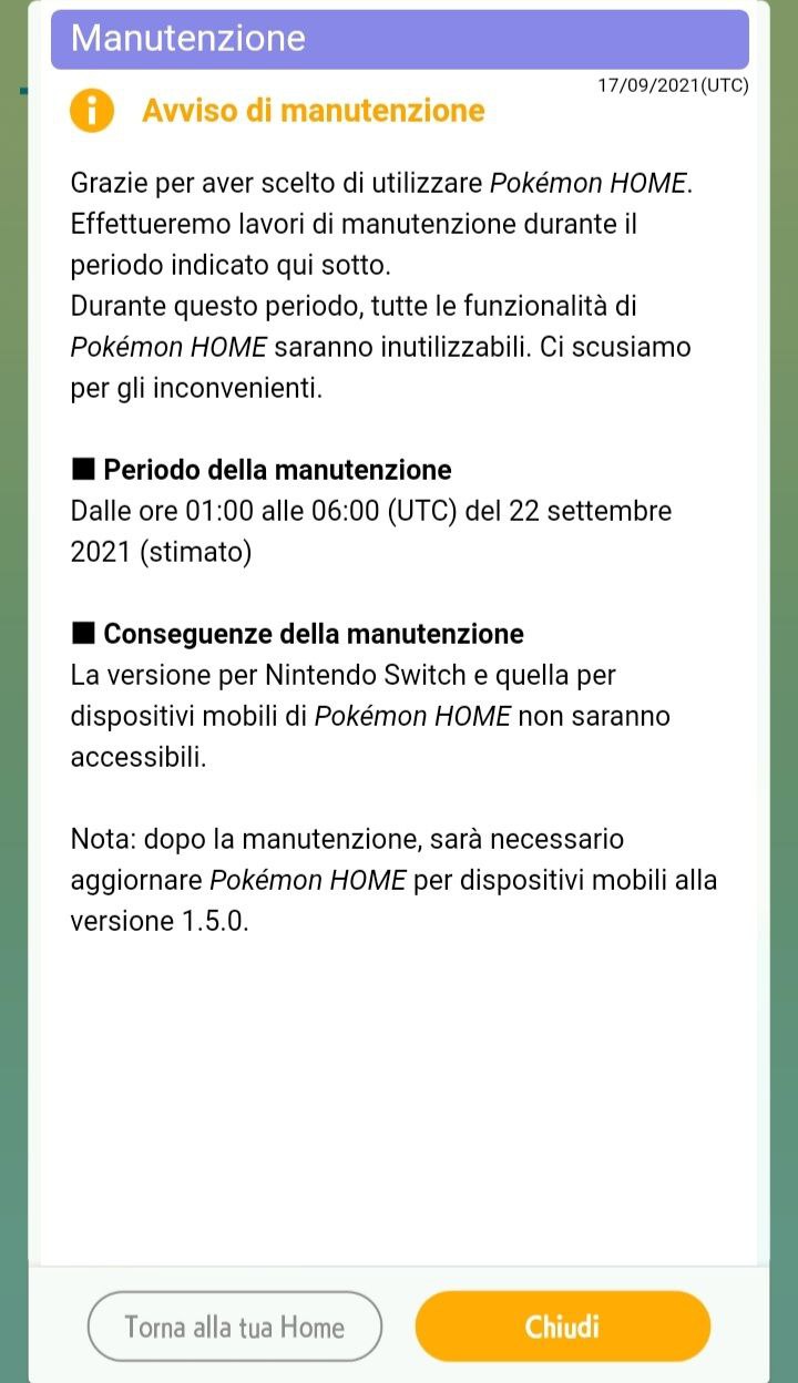 Pokémon HOME manutenzione: patchnotes