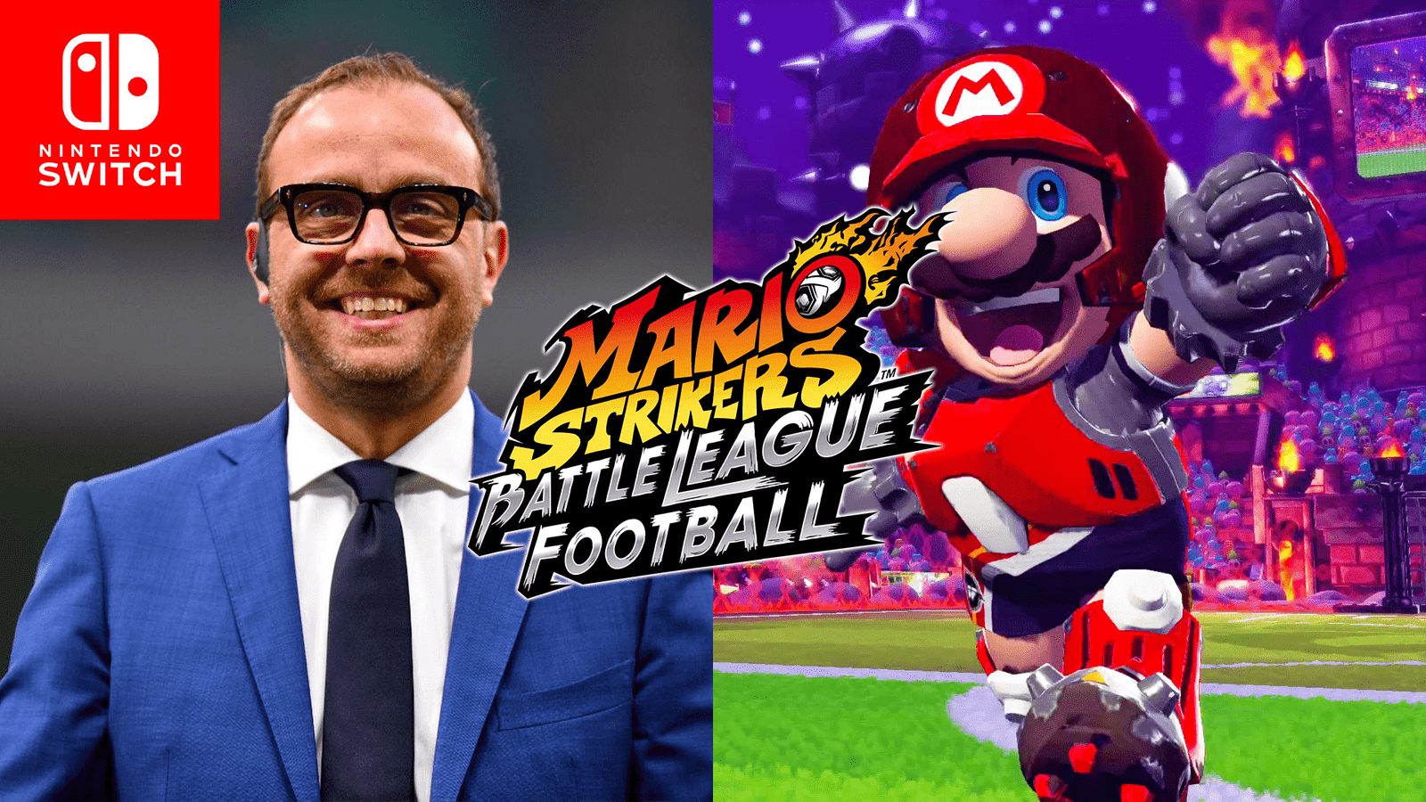 Mario Strikers: Battle League Football, un’intera partita con telecronaca italiana di Riccardo Trevisani