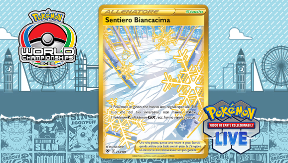 TCG Pokémon, rilasciato il codice per ottenere il Sentiero Biancacima oro durante i Mondiali