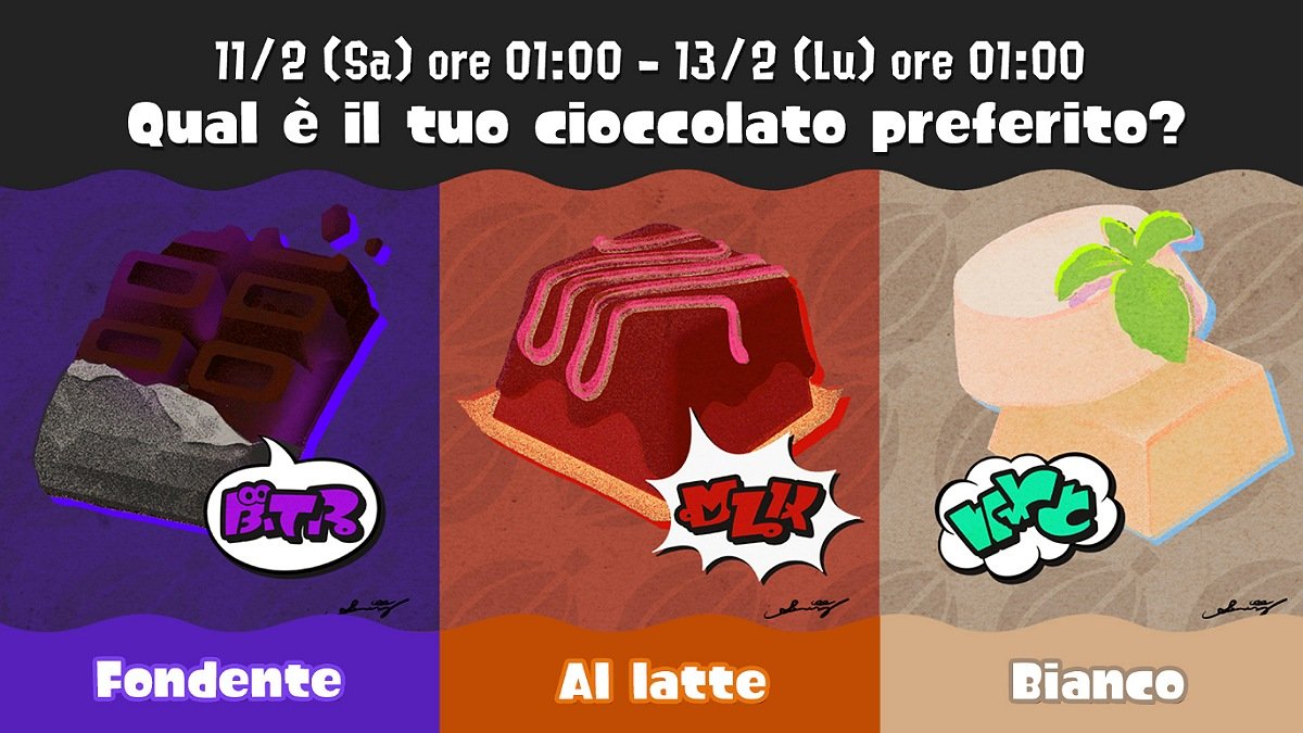 Splatoon 3: annunciato il nuovo Splatfest dedicato al cioccolato