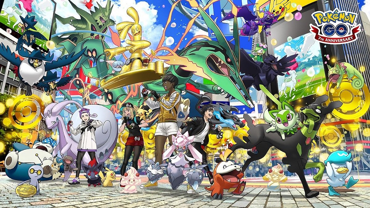 Pokémon GO: rilasciata l’immagine celebrativa del settimo anniversario