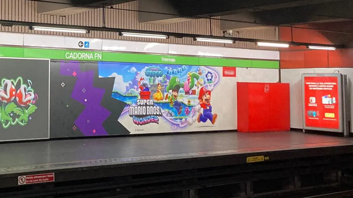 Super Mario Bros. Wonder invade la metro di Milano