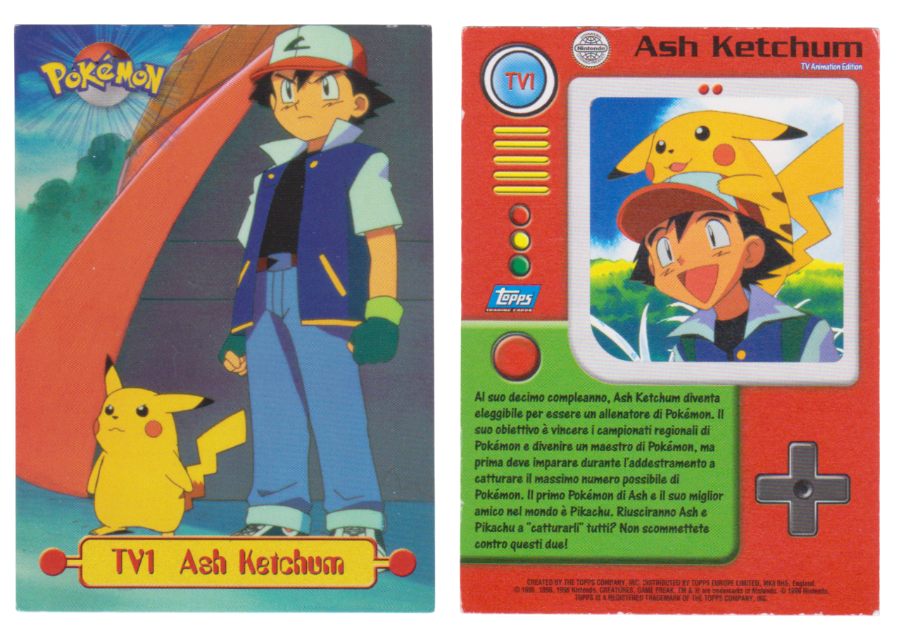 Ash Ketchum TV1 fronte-retro
