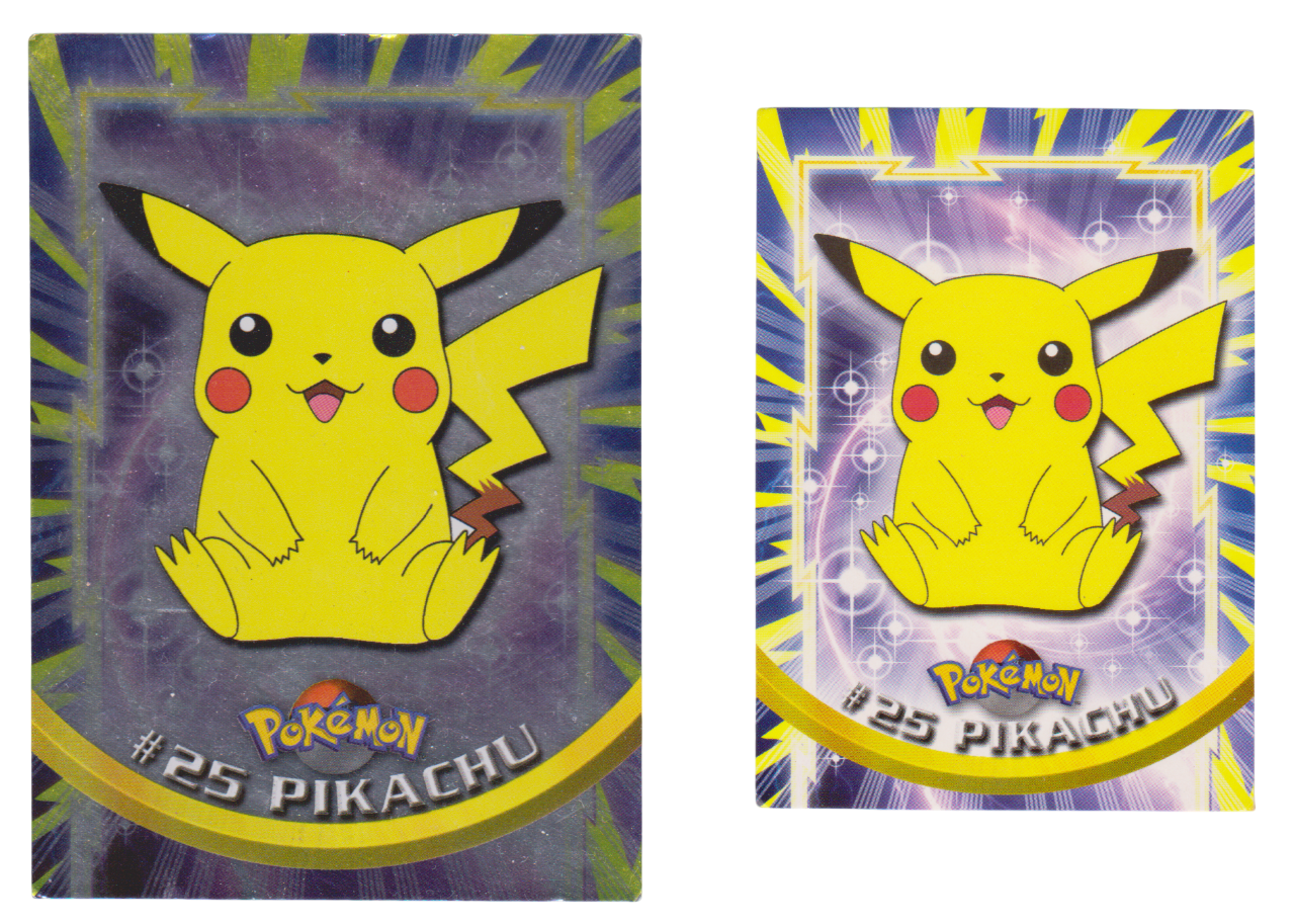 Pikachu MAXI - Pikachu regolare (Pokémon topps)