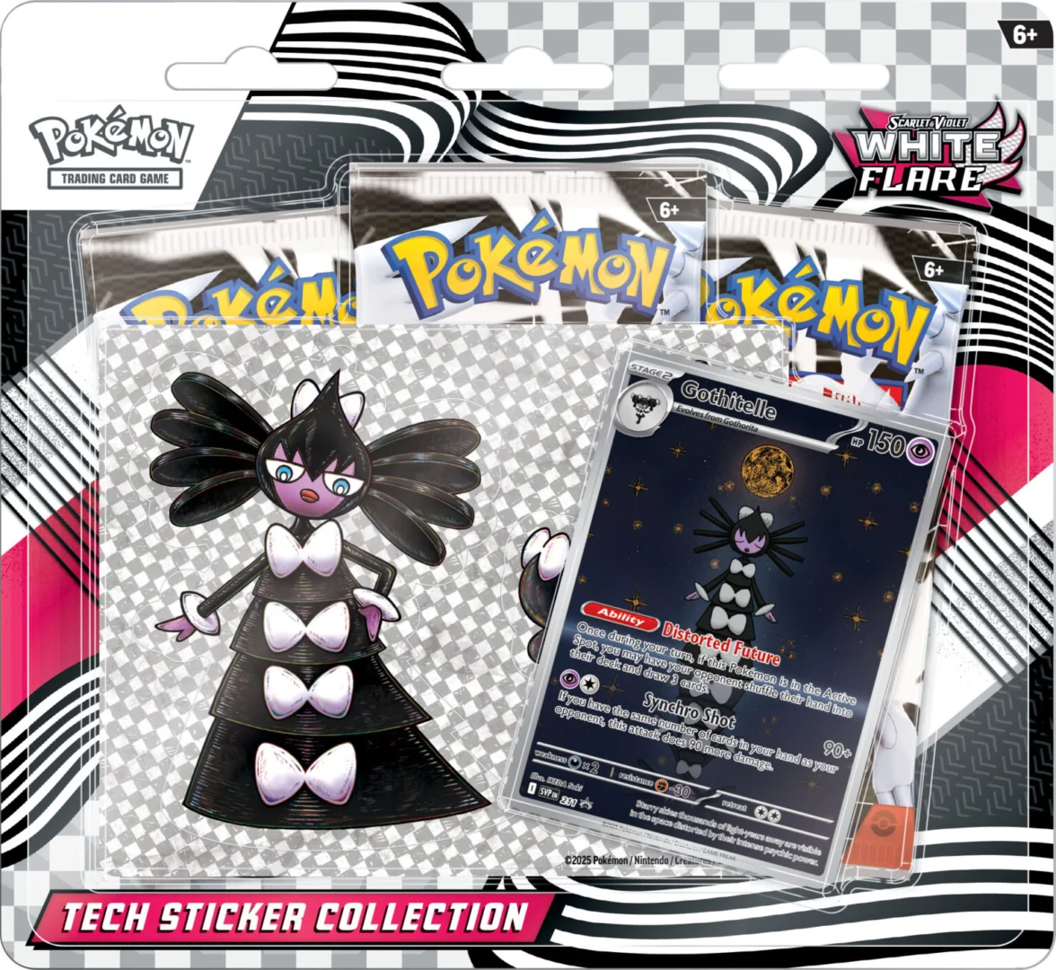 GCC Pokémon Luce Nera e Fuoco Bianco: collezione Fuoco Bianco con stickers