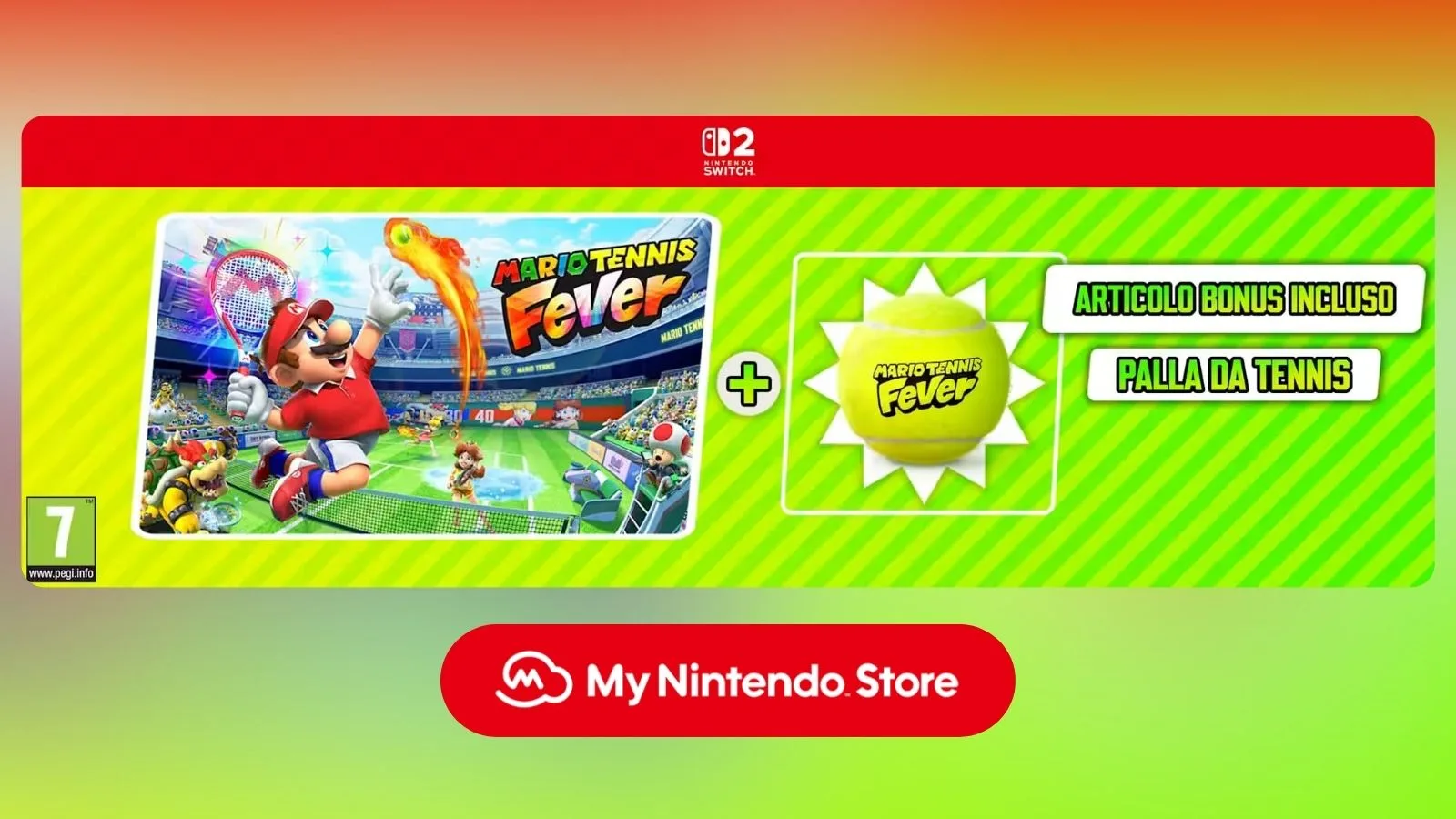 Un’esclusiva pallina da tennis in omaggio con il preorder di Mario Tennis Fever su My Nintendo Store