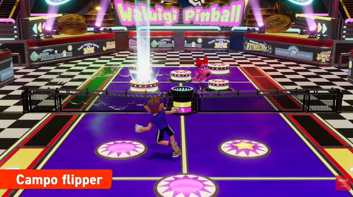 Modalità Campo Flipper su Mario Tennis Fever per Nintendo Switch 2 