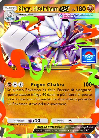 Carta promo Mega Medicham-ex - GCC Pokémon Pocket Serie B vol. 4