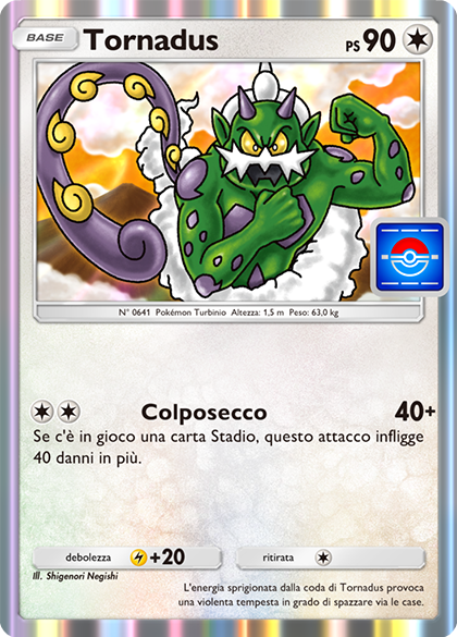 Carta promo Tornadus - GCC Pokémon Pocket Serie B vol. 4