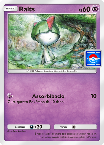 Carta promo Ralts - GCC Pokémon Pocket Serie B vol. 4