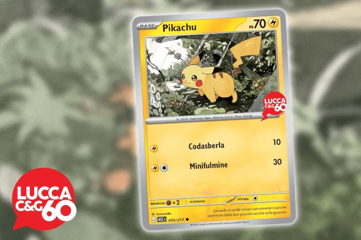 Carta Pokémon Pikachu x Lucca60: come ottenerla a Lucca Comics & Games 2026